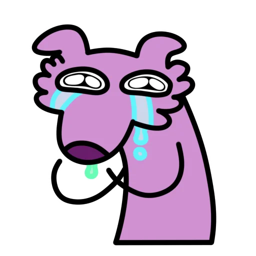 Глупый Фиолетовый Волк emoji 😭