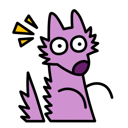 Глупый Фиолетовый Волк emoji 😳