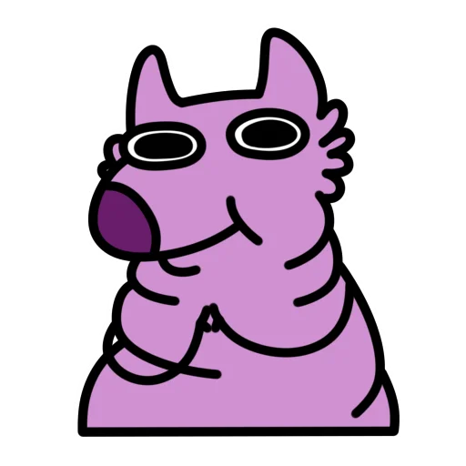 Эмодзи Глупый Фиолетовый Волк 😊
