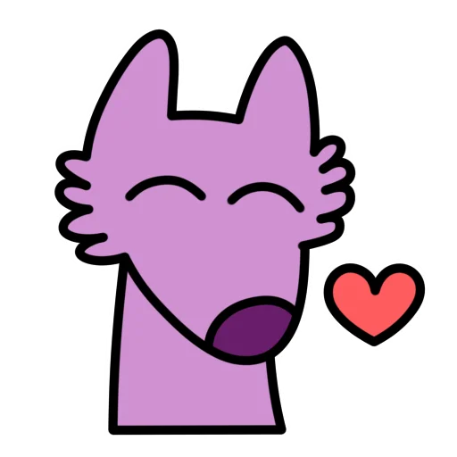 Глупый Фиолетовый Волк emoji ☺️