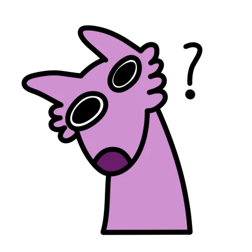 Глупый Фиолетовый Волк emoji ❓