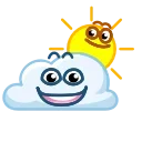 Sun and Cloud stiker 😂
