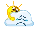 Sun and Cloud emoji 😢