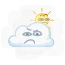 Эмодзи Sun and Cloud 🌫