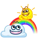 Эмодзи Sun and Cloud 🌈