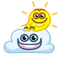 Эмодзи Sun and Cloud 💨