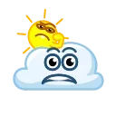 Эмодзи Sun and Cloud 🤔