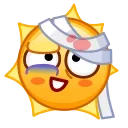 Емодзі Sun Emoji 🤕