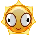 Емодзі Sun Emoji 😳