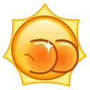 Емодзі Sun Emoji 🍑