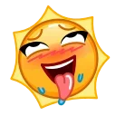 Стікер Sun Emoji 🥵
