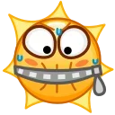 Стикер Sun Emoji  🤐
