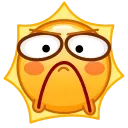 Стикер Sun Emoji  😟