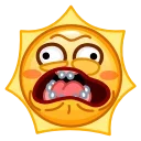 Стікер Sun Emoji 😮