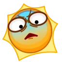Стікер Sun Emoji 😨