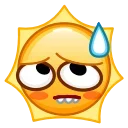 Стикер Sun Emoji  😓