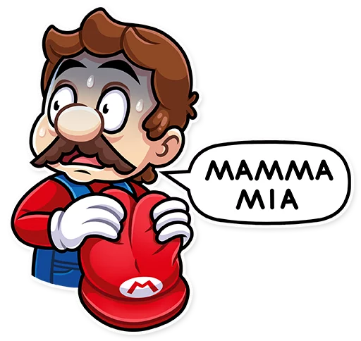 Стикер It's-a Me, Mario! 😨