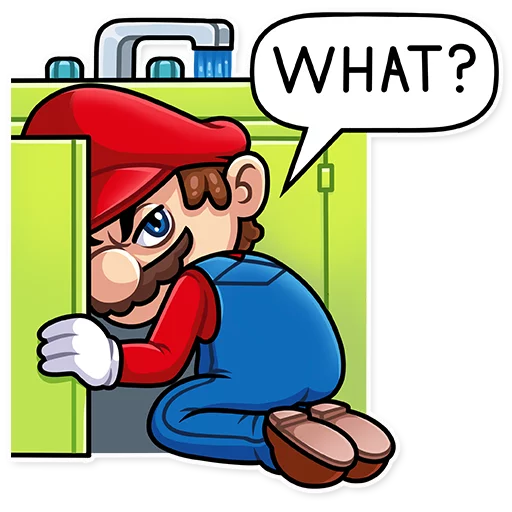 Стікер Telegram «It's-a Me, Mario!» 😠
