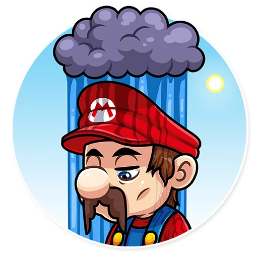 Стикер It's-a Me, Mario! ☹️