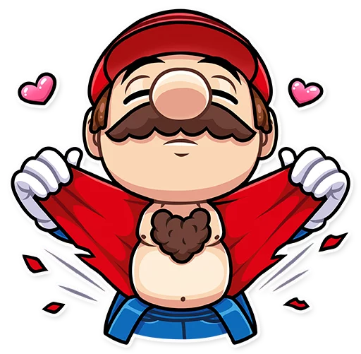 Стикер Telegram «It's-a Me, Mario!» 🥰