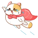 Эмодзи Sushi Cat 🦸‍♂️