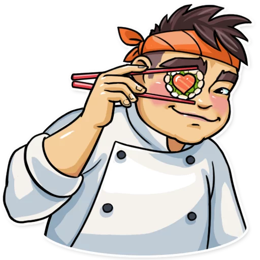 Стикер Telegram «Sushi Chef» 