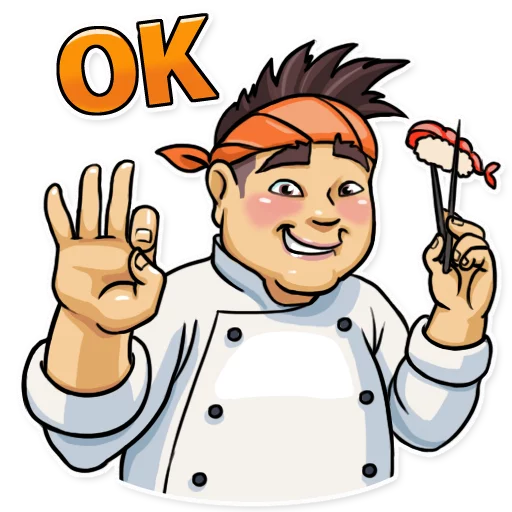 Telegram Sticker «Sushi Chef» 👌