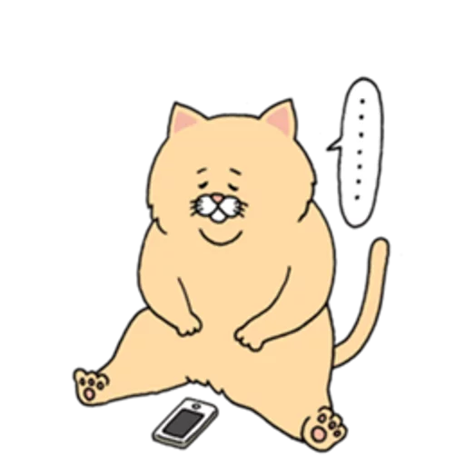 Стікер Telegram «Sad Fat Cat» 😫