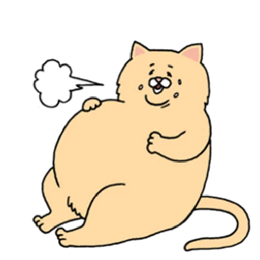 Стикер Sad Fat Cat 😌