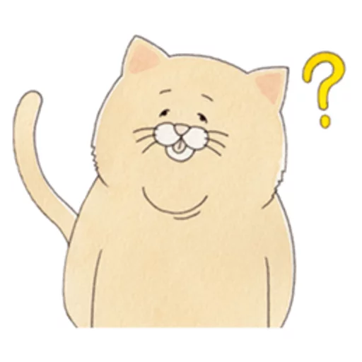 Telegram stiker «Sad Fat Cat» ❓