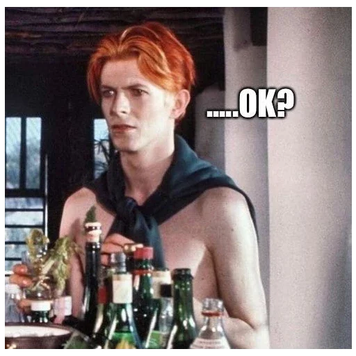 Стікер Telegram «David Bowie 5 | Дэвид Боуи» 😒