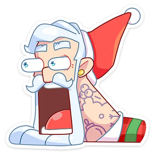Telegram Sticker «Санта » 😲