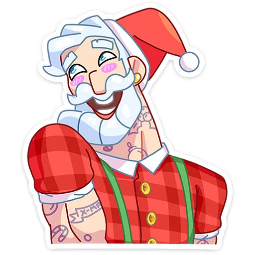 Стікер Telegram «Санта» 😀