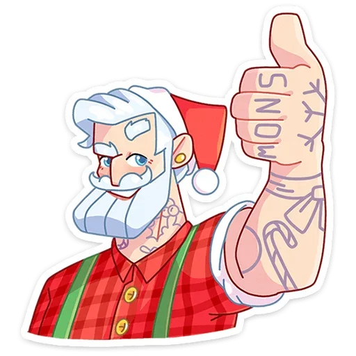 Telegram stickers Санта