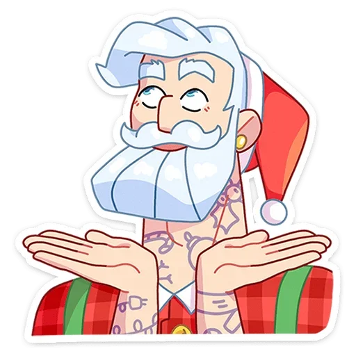 Telegram stiker «Санта» 🤷‍♂️