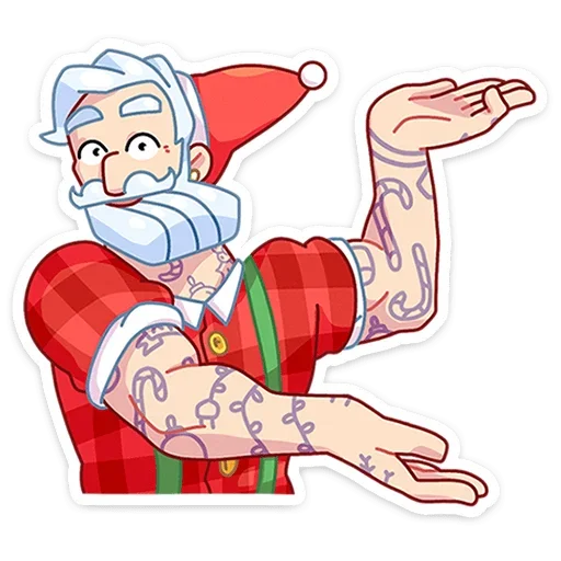 Стікер Telegram «Санта» 🤷‍♀️