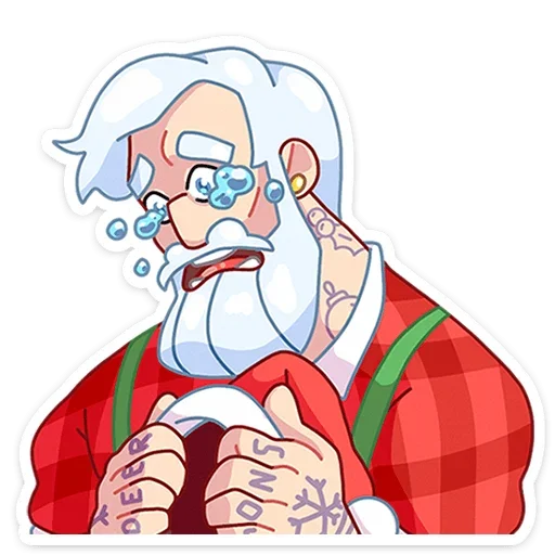 Telegram stiker «Санта» 😢