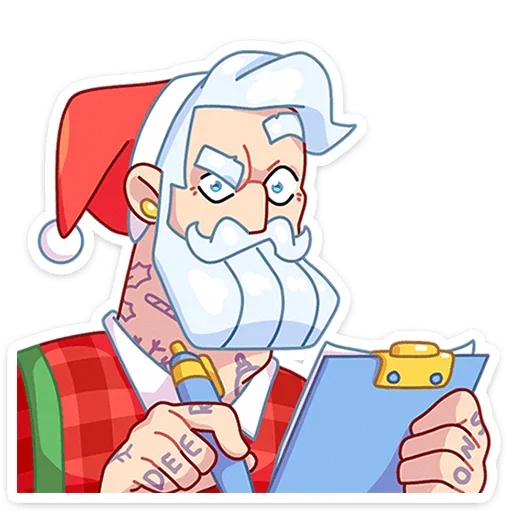 Telegram Sticker «Санта» 😡
