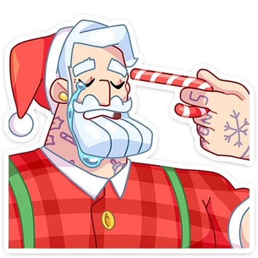 Telegram Sticker «Санта» 😭