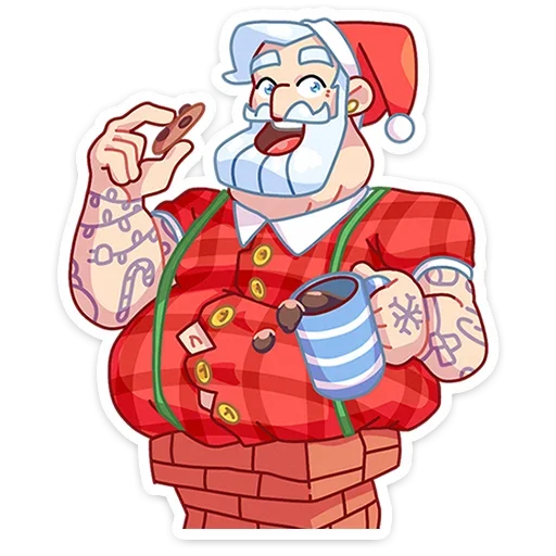 Санта stiker 🍪