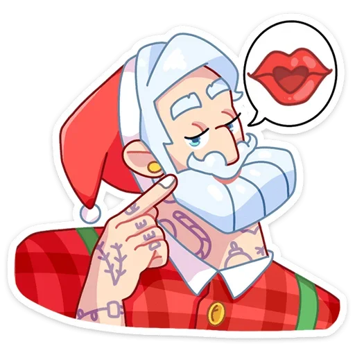 Стикер Telegram «Санта» ❤️