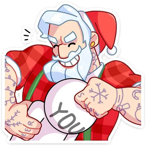 Стикер Telegram «Санта» 😡