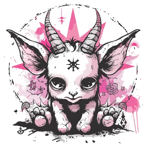 satanic goats sticker 🐐
