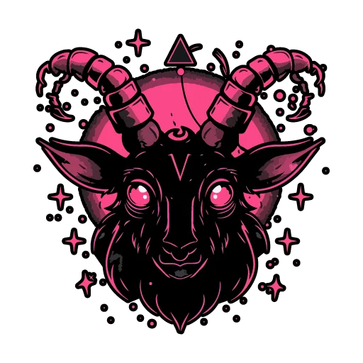 satanic goats sticker 🐐