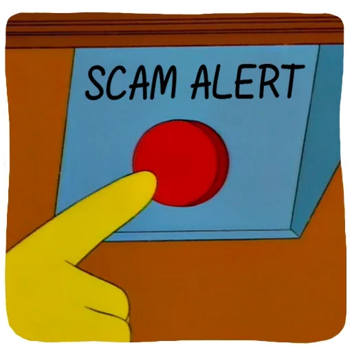 Telegram Sticker «scam alert» 🤨