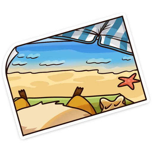 Telegram Sticker «Лето с Сеней» ?