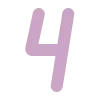 Фиолетовый шрифт emoji 4️⃣