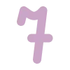 Фиолетовый шрифт emoji 7️⃣