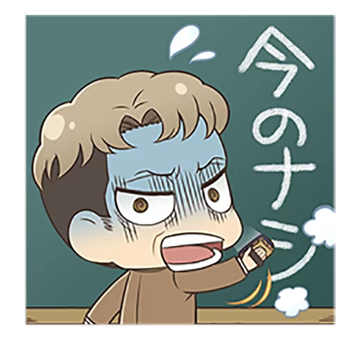 Telegram stiker «shingeki no kyojin chibi» 😠