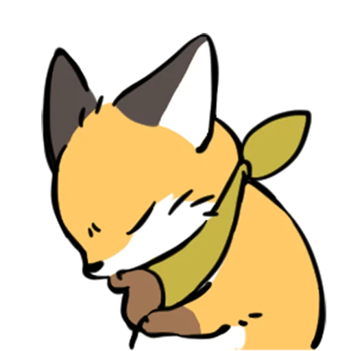 Telegram Sticker «short-legged fox v.2 //» 🤔